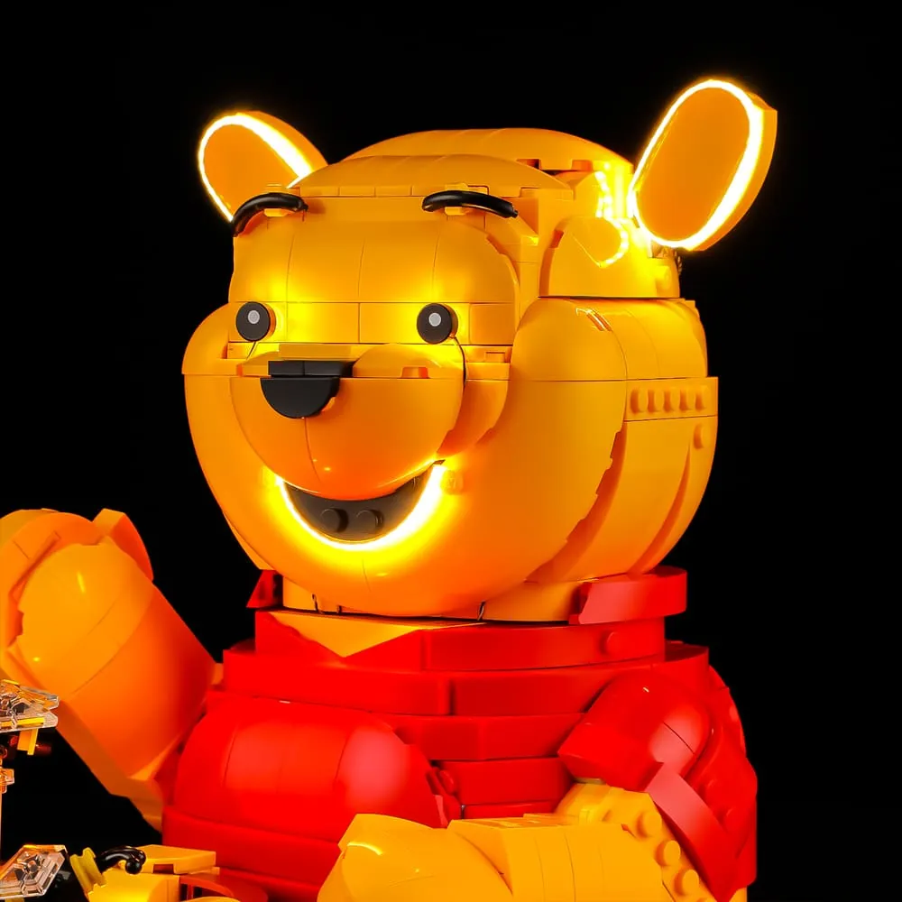 LEGO Winnie the Pooh set with Briksmax lighting on display