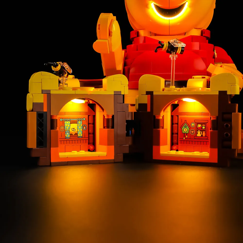 Thicker wires of Briksmax kit visible in LEGO Winnie the Pooh build