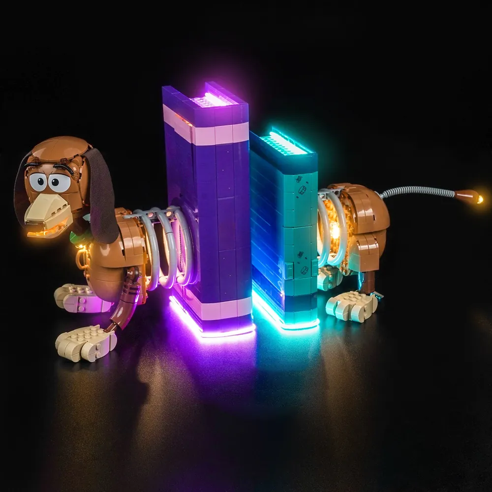 BrickBling LED kit for LEGO Toy Story Slinky Dog Bookends 43301 with glowing micro-LEDs