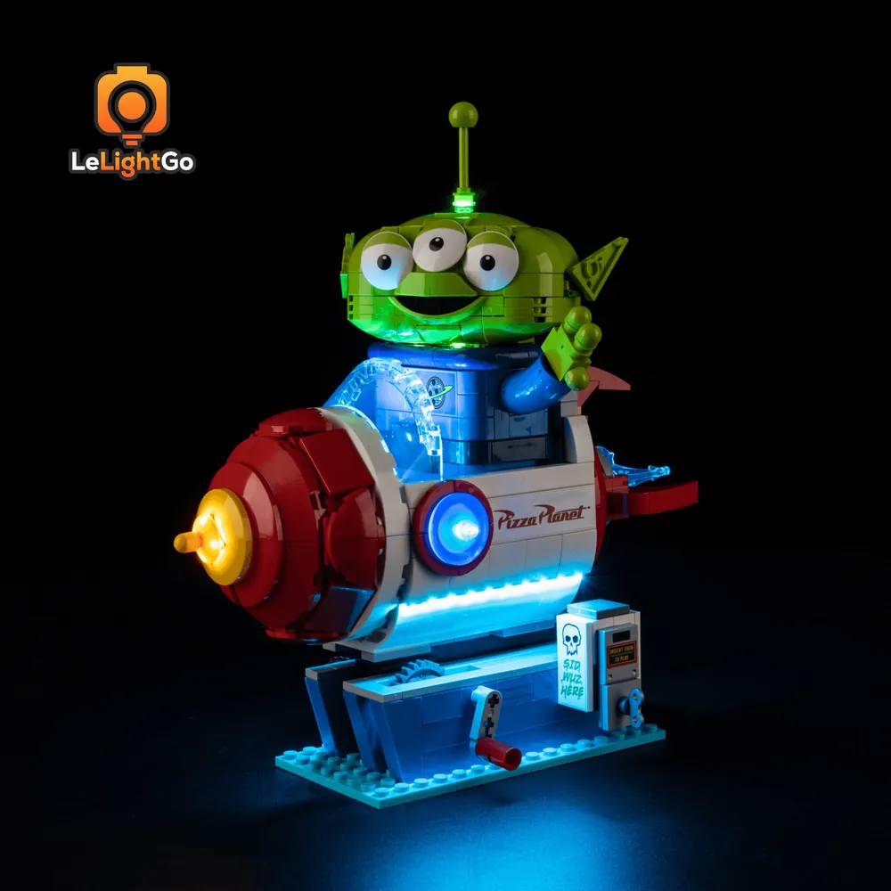 LeLightGo LED kit for LEGO Alien with Pizza Planet Rocket Ride, budget micro-LEDs