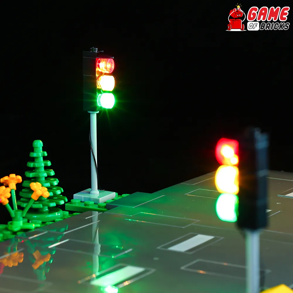 Close-up of modular expansion board connection in Game of Bricks lighting kit