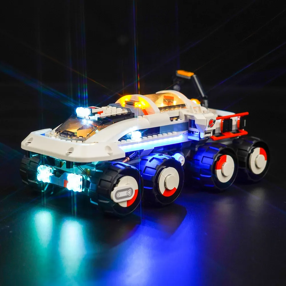 BrickBling LED kit for LEGO City Space Command Rover 60432 lighting cockpit and wheels