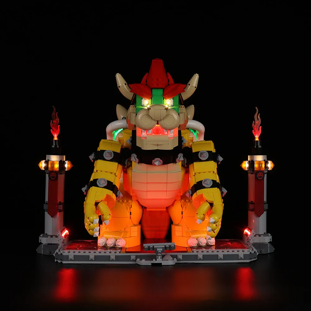 Game of Bricks LED kit with modular expansion boards lighting LEGO Bowser 71411