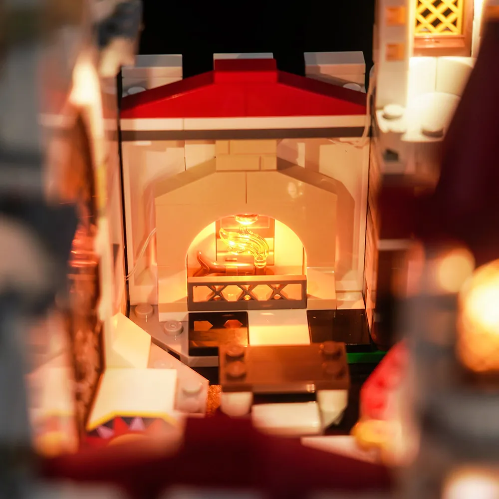 BrickBling LED kit for LEGO 71435 showing the modular micro-LED wiring approach