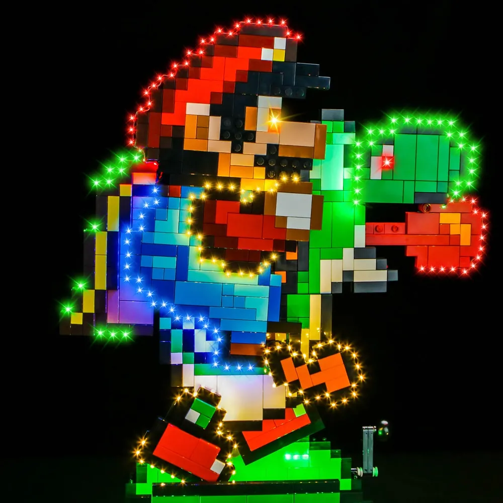 BrickBling light kit with sound feature for Mario and Yoshi display