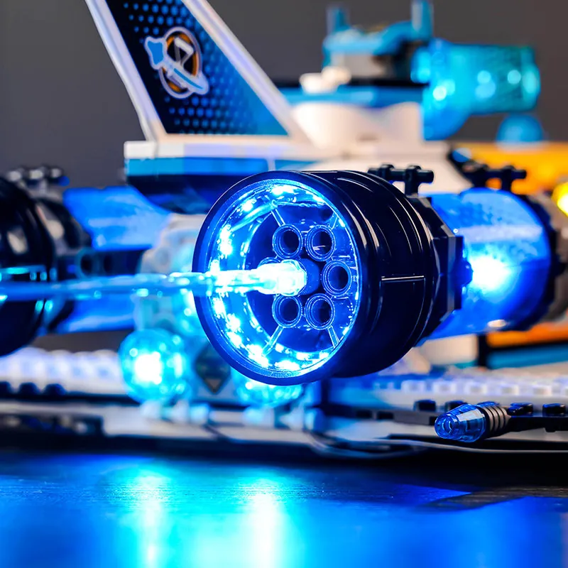 LEGO Dreamzzz Spacebus 71460 with BrickBling undercarriage LEDs and micro-wire harness
