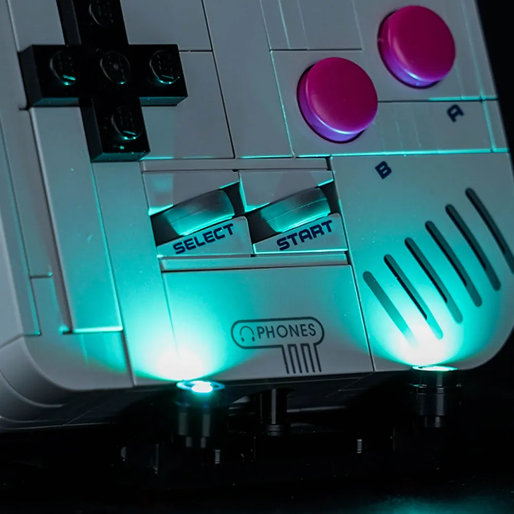 Classic and Touch versions of BrickBling light kit for LEGO Game Boy 72046