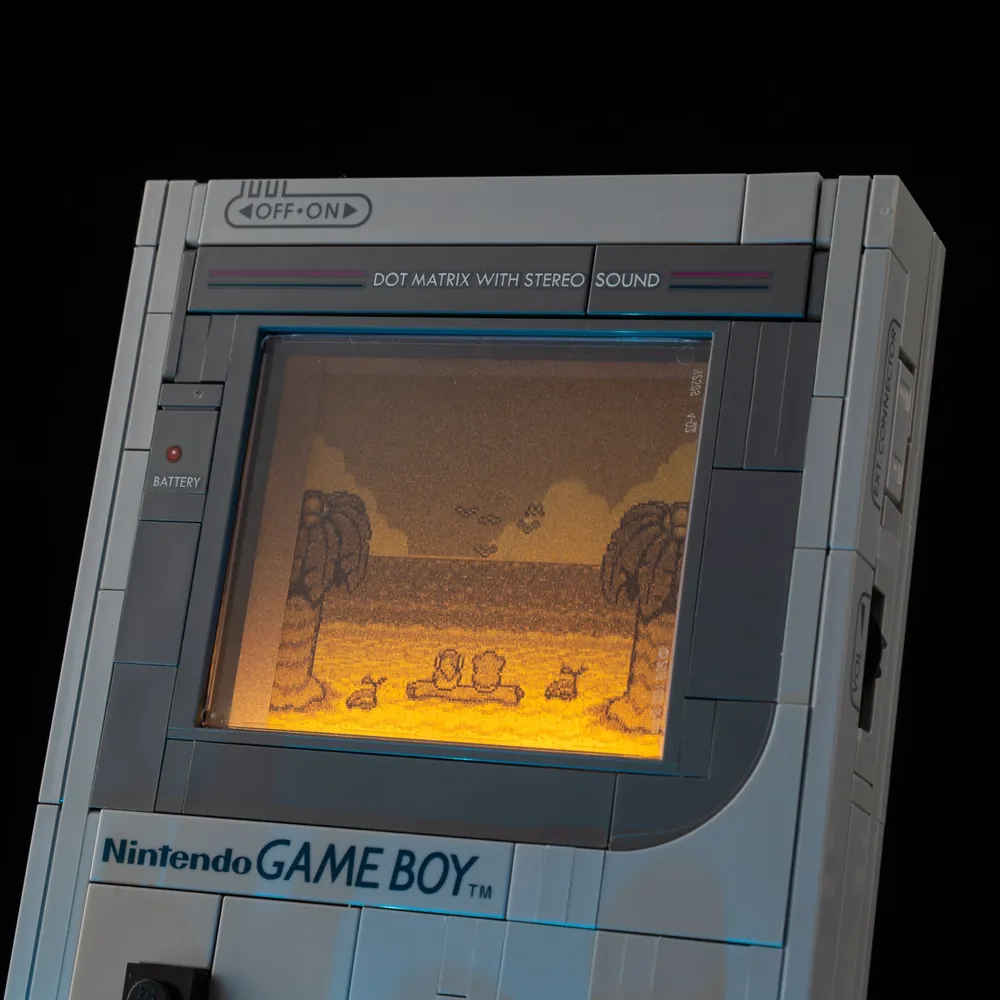 Game of Bricks modular expansion boards on LEGO Game Boy set