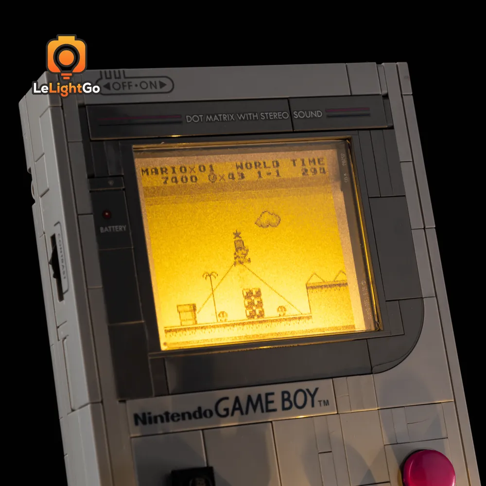 Sound and touch versions of LeLightGo light kit for LEGO Game Boy