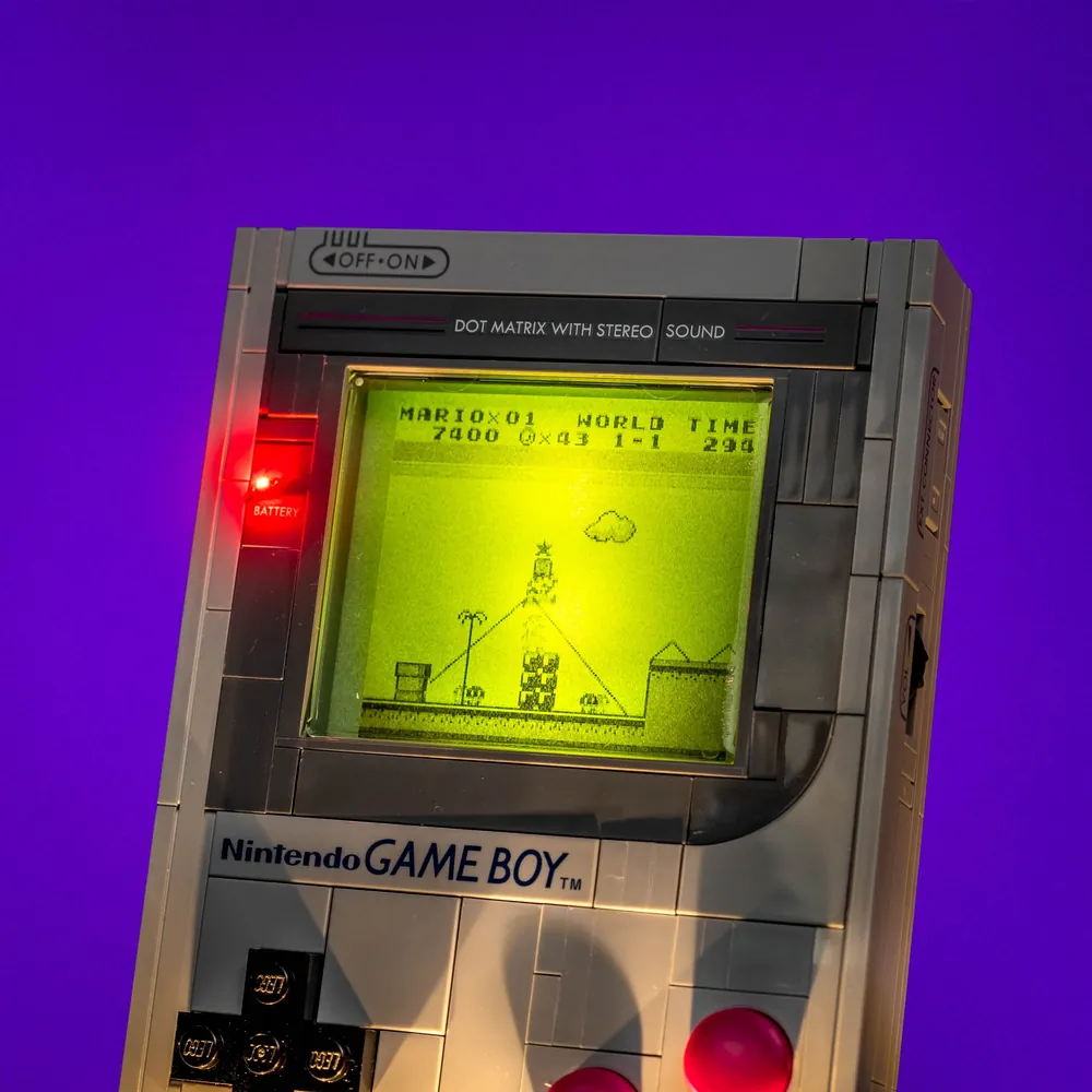 Detailed lighting zones in Light My Bricks kit for LEGO Game Boy
