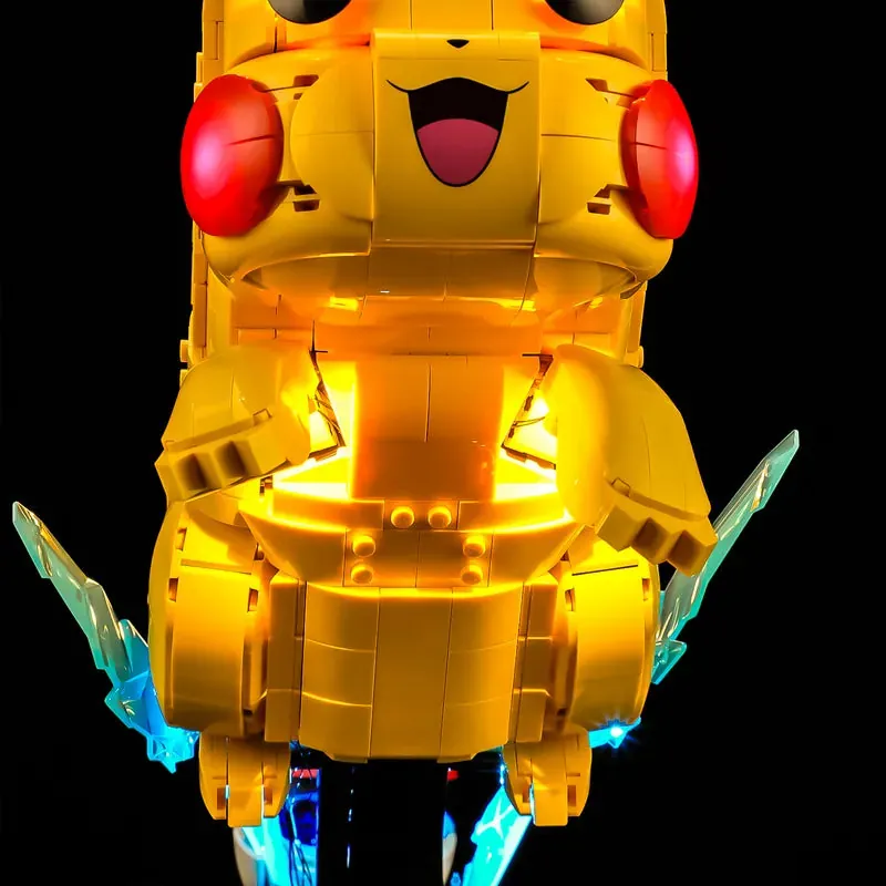 Budget LED kit from Lightailing for LEGO Pikachu and Poké Ball set
