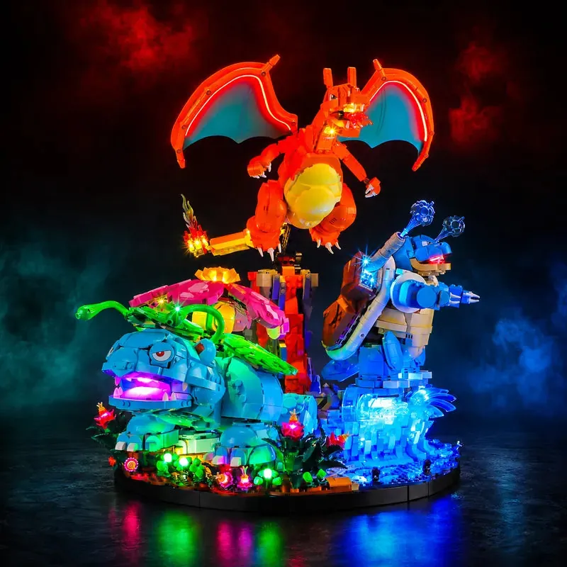 Lightailing LEDs highlighting Venusaur's flower