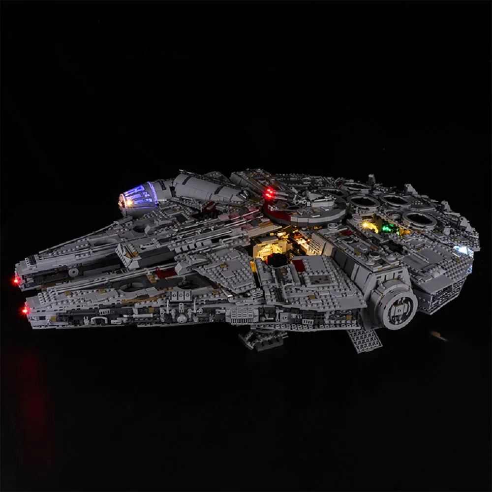 Micro-LED concealment detail on Falcon 75192 from BrickBling