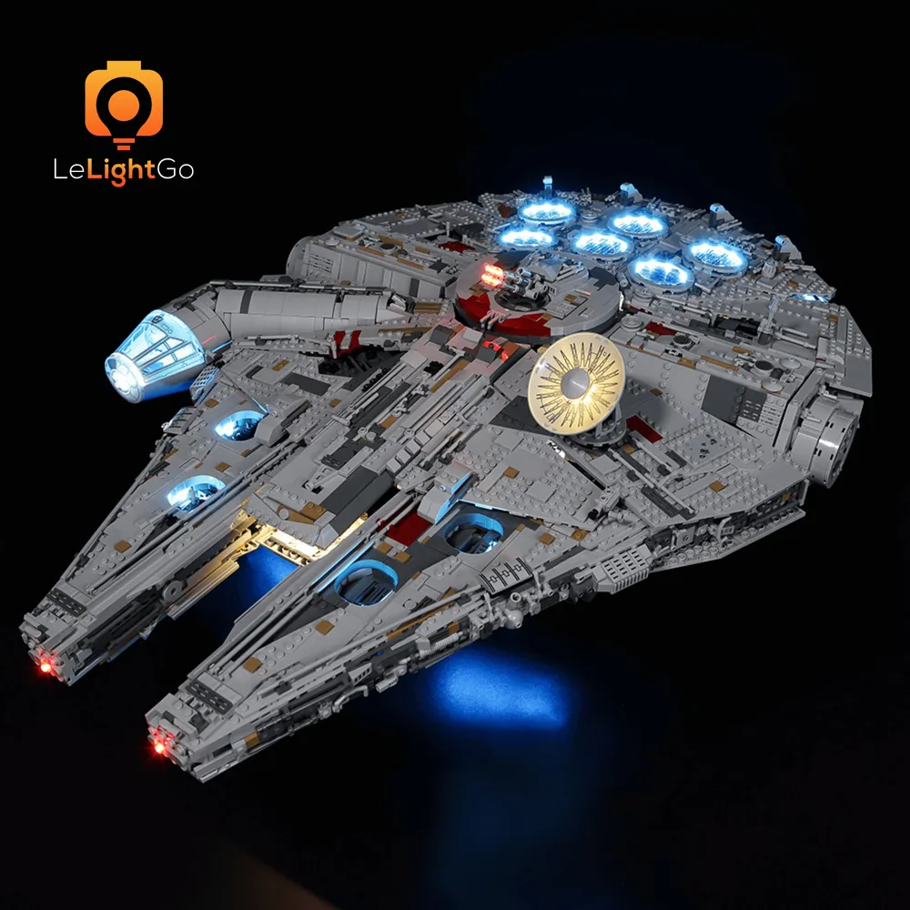 LeLightGo LED kit for LEGO Millennium Falcon 75192 with micro-LEDs