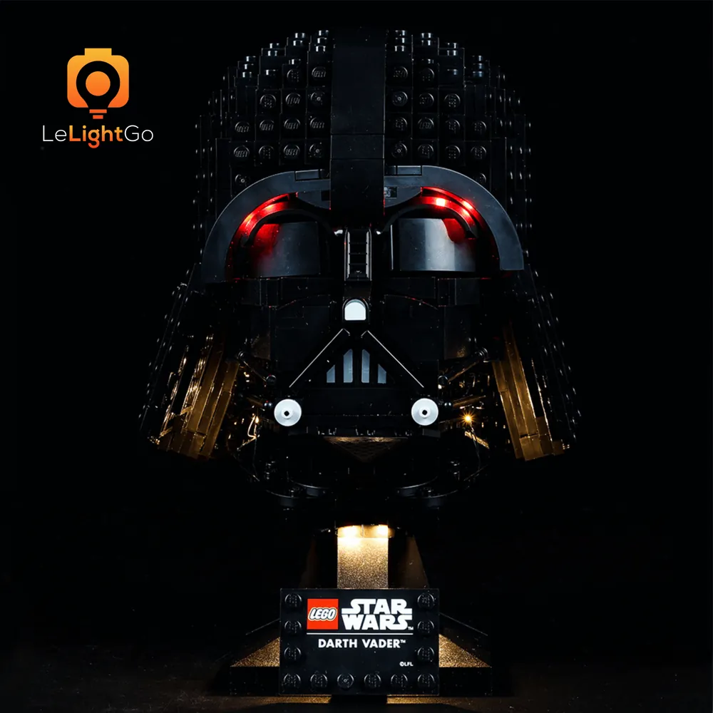LeLightGo LED kit for LEGO Darth Vader Helmet 75304 with micro-LEDs