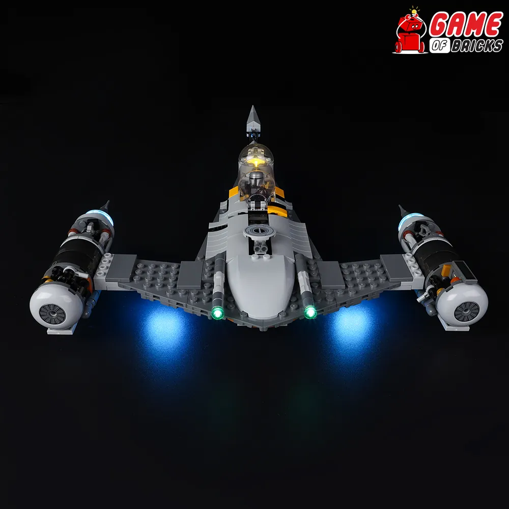 Mandalorian N-1 Starfighter with Game of Bricks lights