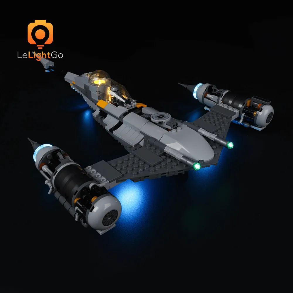 LeLightGo LED lighting kit for LEGO N-1 Starfighter, engine and front lights