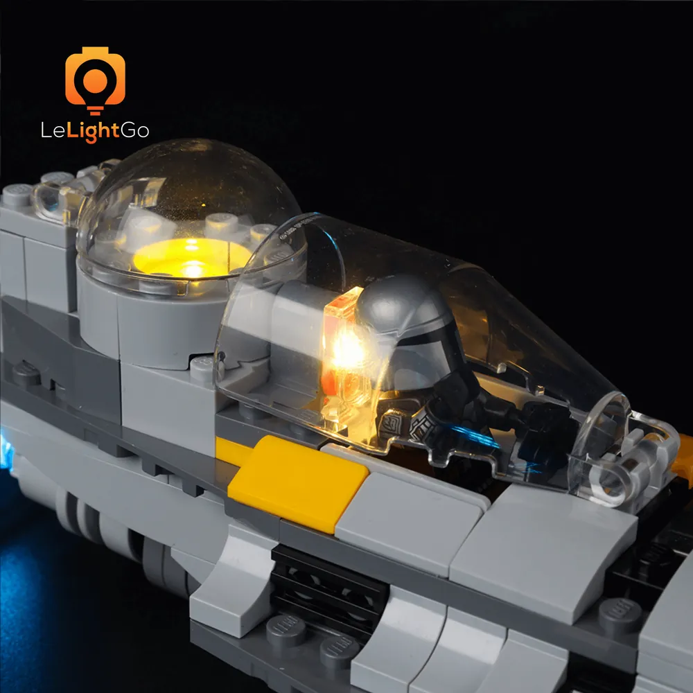 LEGO Mandalorian N-1 Starfighter with LeLightGo micro-LEDs