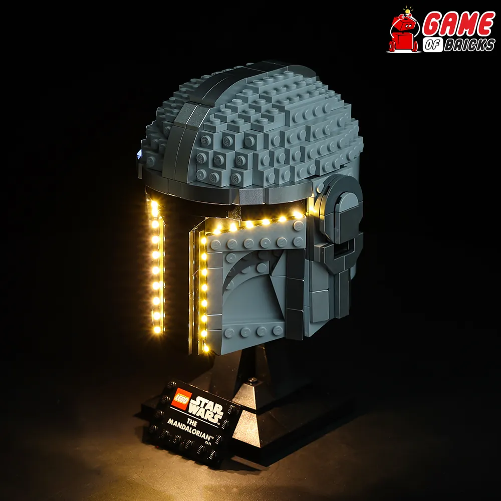 Game of Bricks LED lighting for LEGO Mandalorian Helmet display