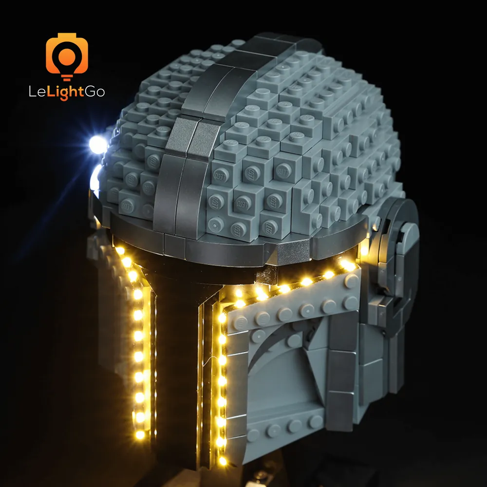 LeLightGo lighting for LEGO 75328 helmet visor and details