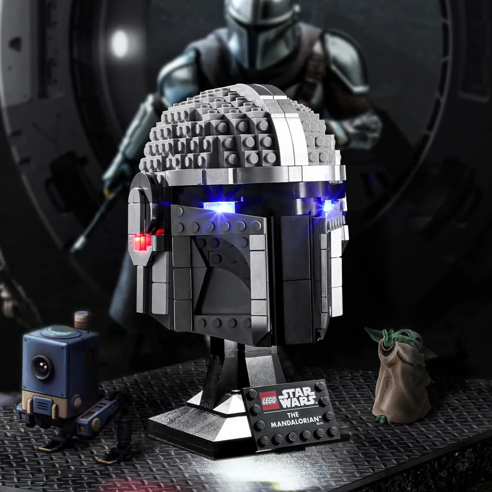 Lightailing LED lighting for LEGO Mandalorian Helmet display