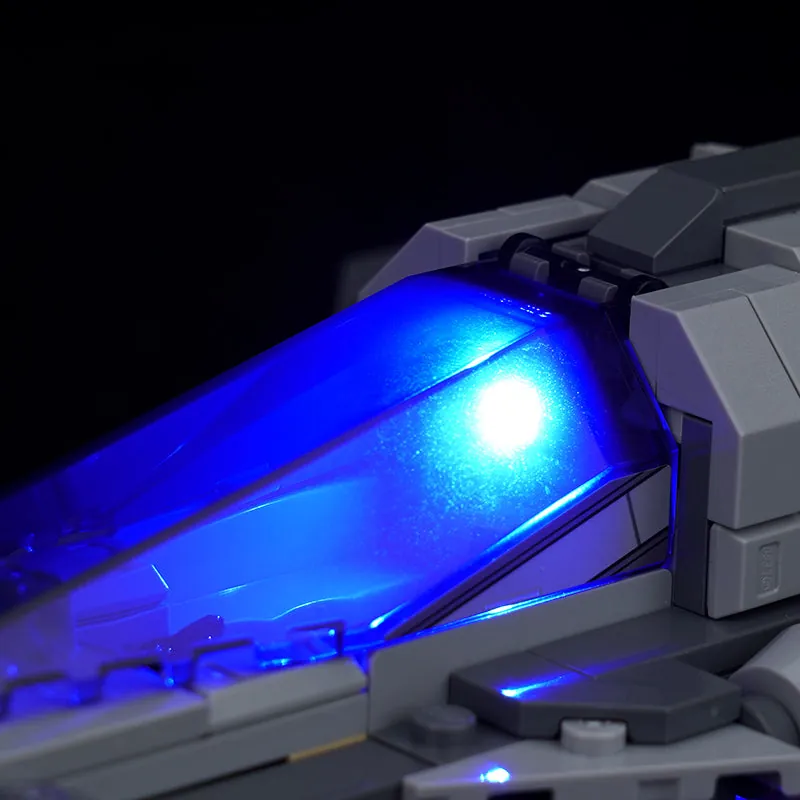 BrickBling light kit for LEGO Pirate Snub Fighter 75346 showing modular micro-LED wiring