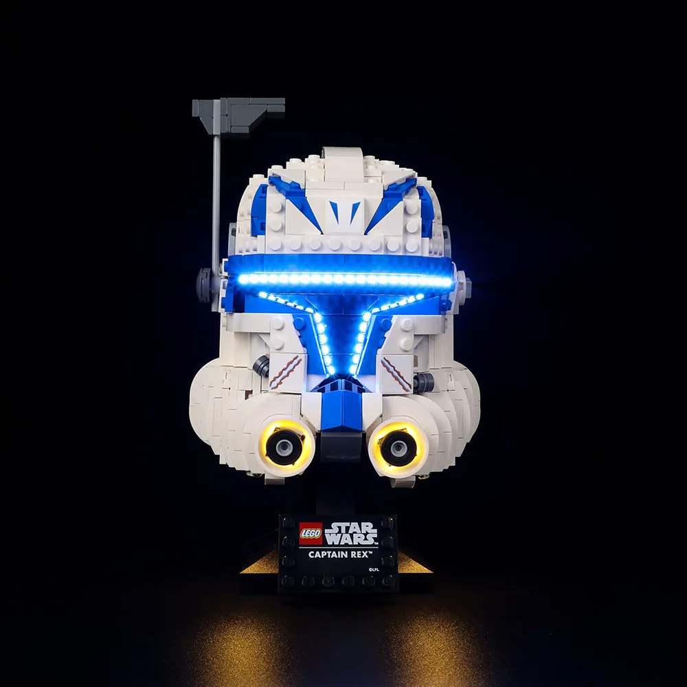 Game of Bricks LED kit for LEGO Captain Rex Helmet 75349 with modular expansion boards
