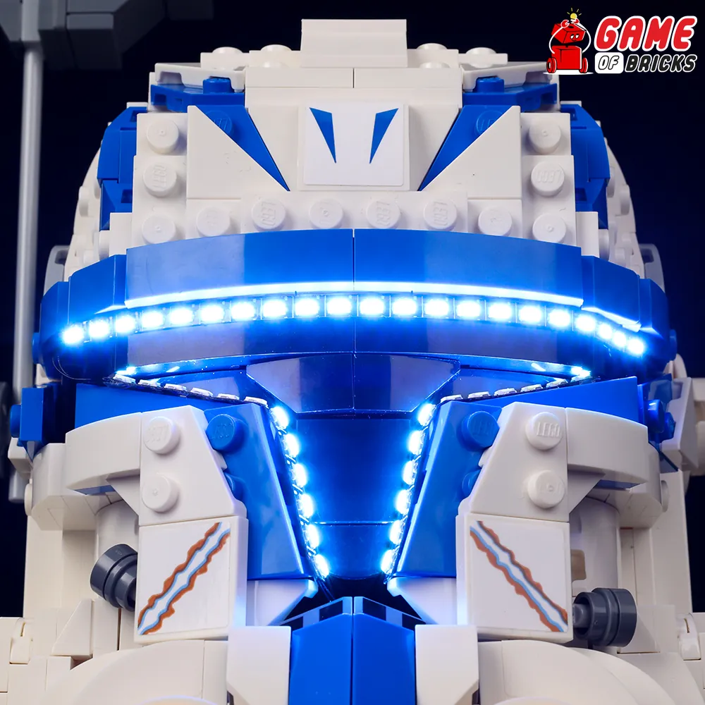 Game of Bricks Standard variant lighting on LEGO Captain Rex Helmet