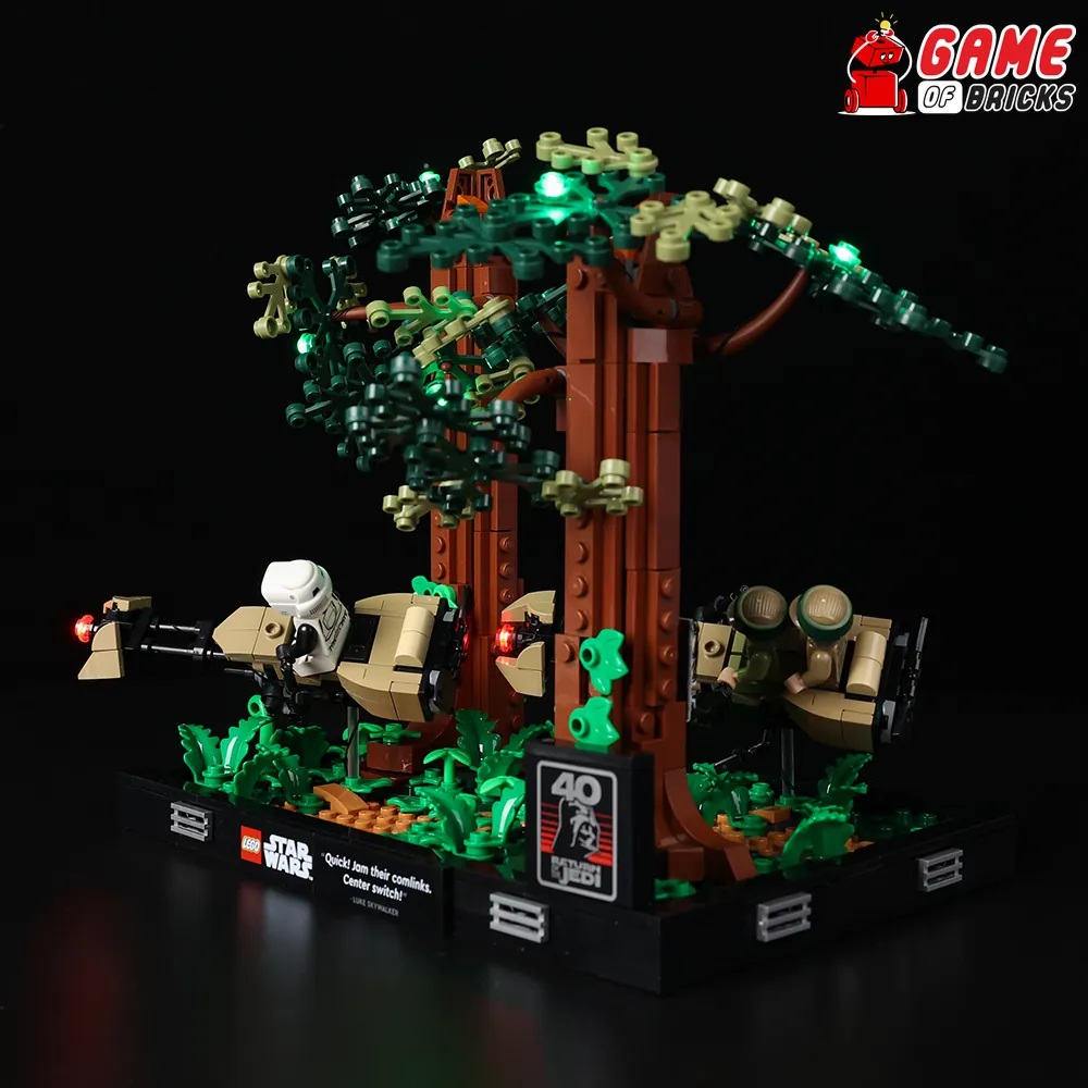 Game of Bricks LED kit for LEGO Endor Speeder Chase Diorama with expansion boards