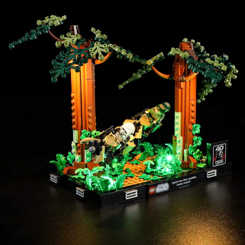 LEGO Endor scene with Lightailing LED lights