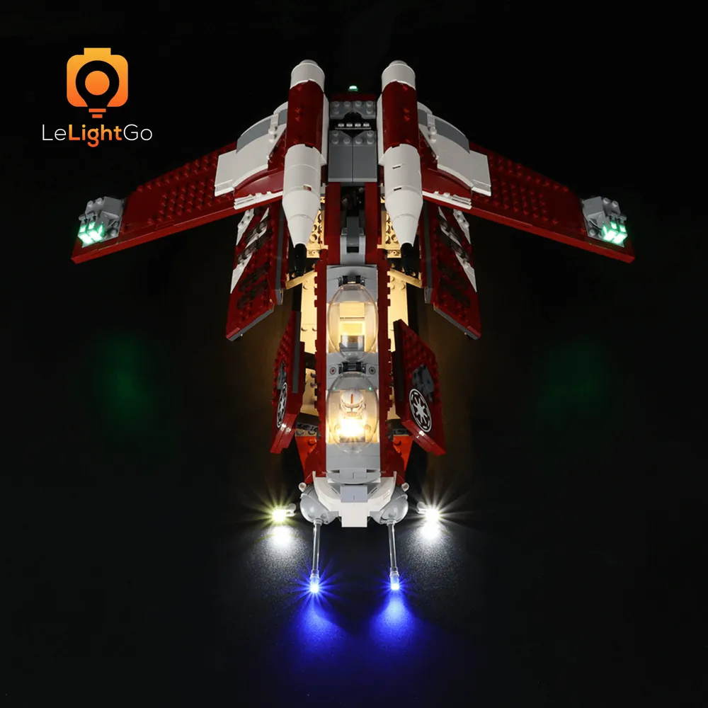LeLightGo LED kit for LEGO Coruscant Guard Gunship 75354 with remote control and micro LEDs