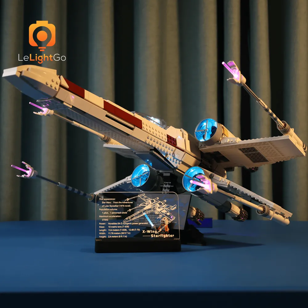 LeLightGo LED nameplate kit for LEGO UCS X-Wing Starfighter 75355