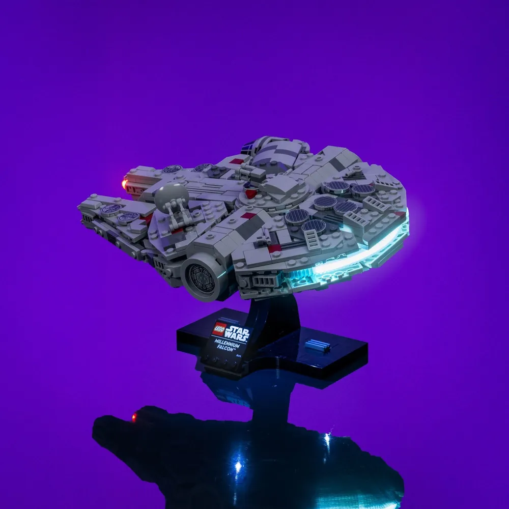 LightMyBricks LED kit for LEGO Millennium Falcon 75375 premium glow