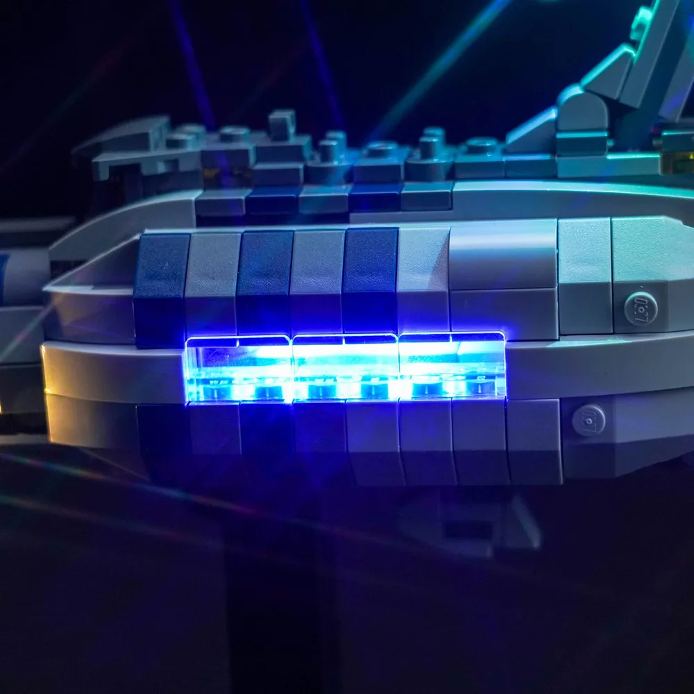 Modular micro-LED wiring for LEGO Star Wars Invisible Hand