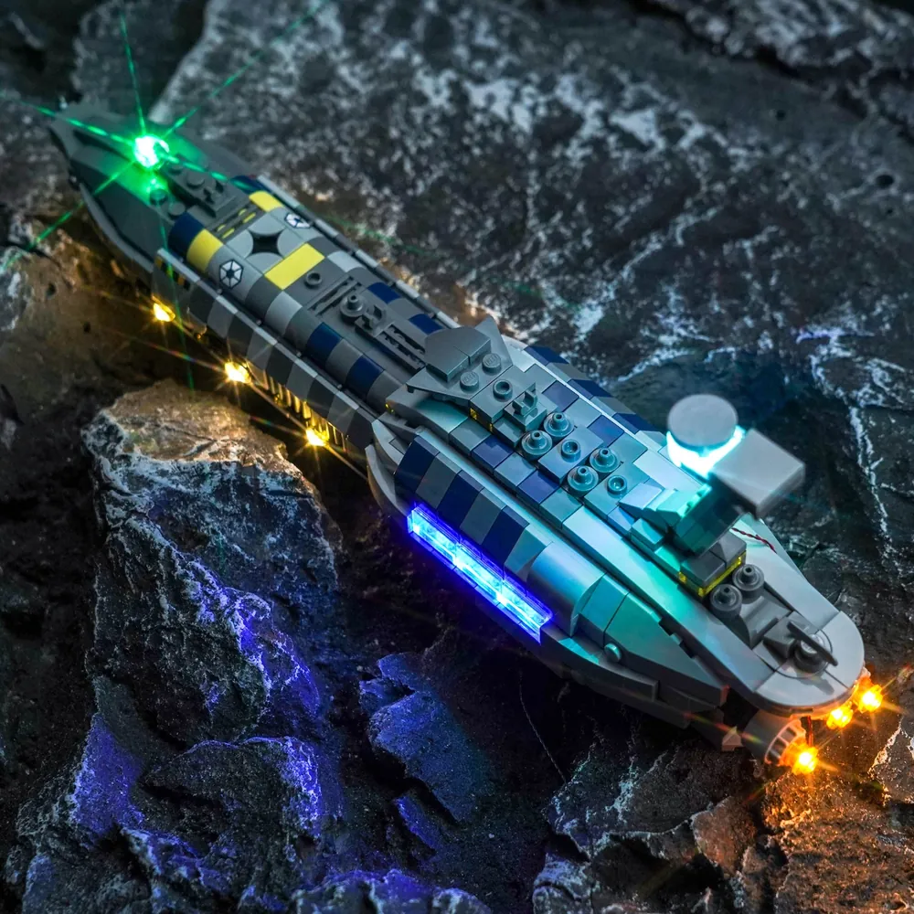 LEGO Invisible Hand 75377 illuminated with BrickBling lights