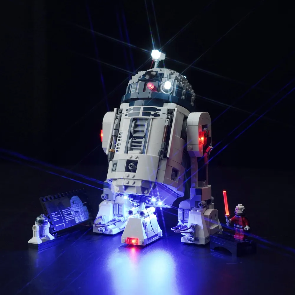 BrickBling Classic Version wiring approach for LEGO R2-D2 75379
