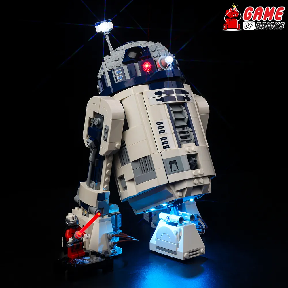 Game of Bricks single edition kit for LEGO R2-D2 75379 showcasing dome lighting