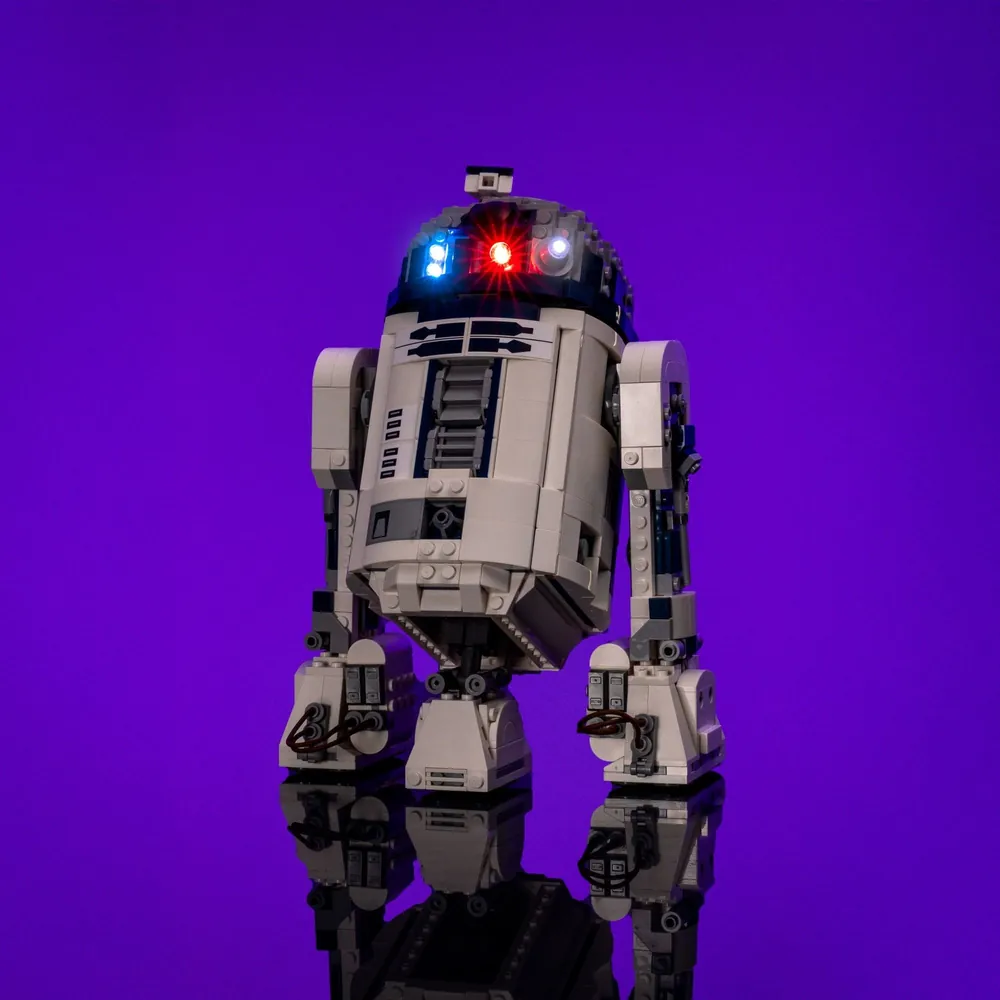 Light My Bricks LED kit for LEGO R2-D2 75379 with comprehensive coverage
