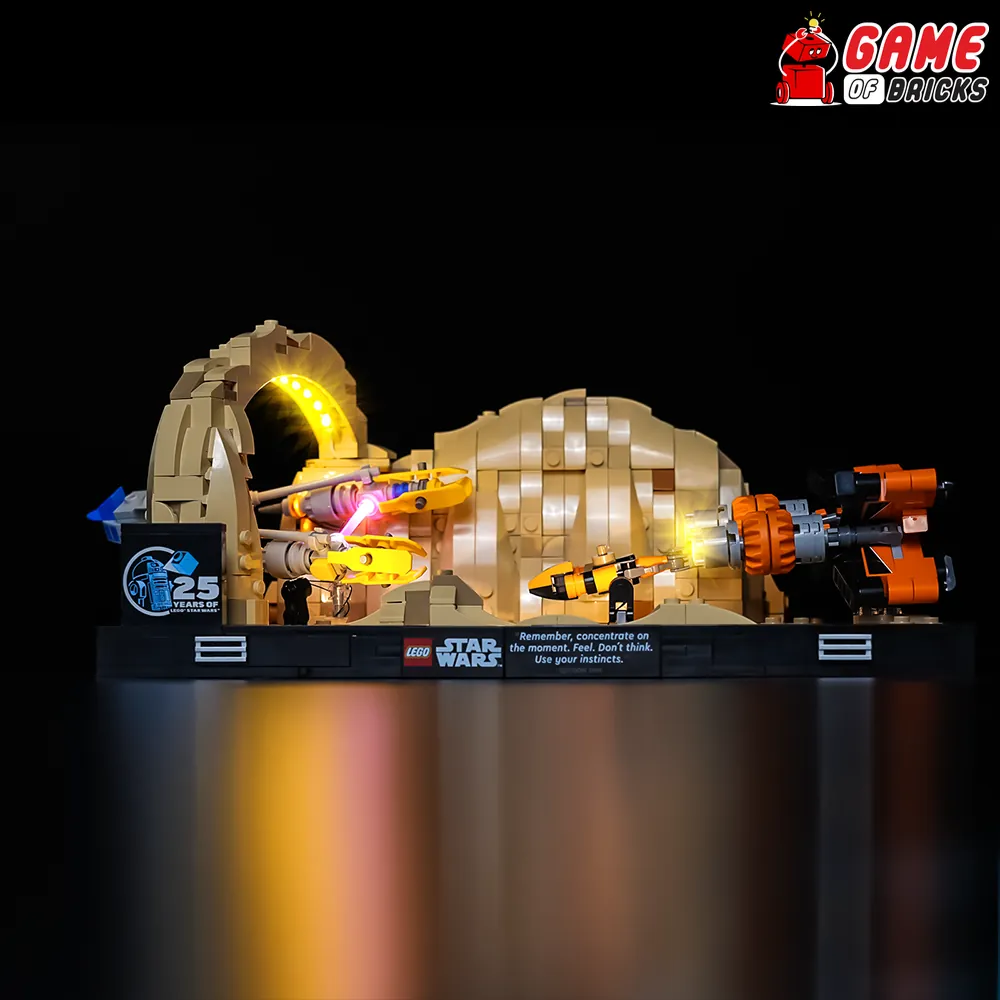 Game of Bricks LED kit for LEGO Mos Espa Podrace Diorama 75380
