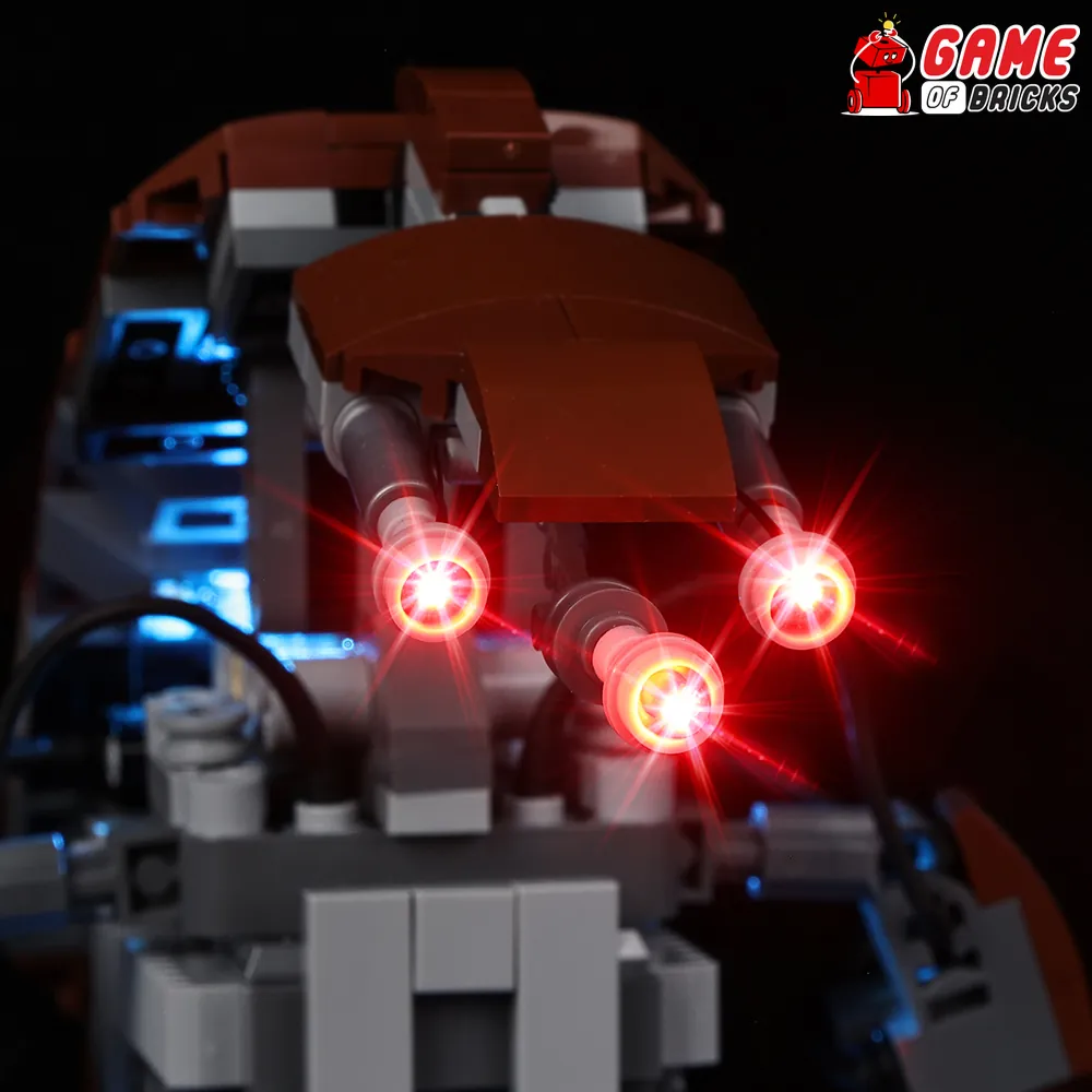Game of Bricks Classic edition lighting on Droideka's blasters
