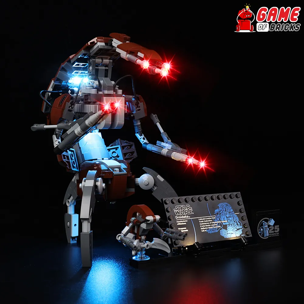 Game of Bricks expansion board setup on LEGO Droideka