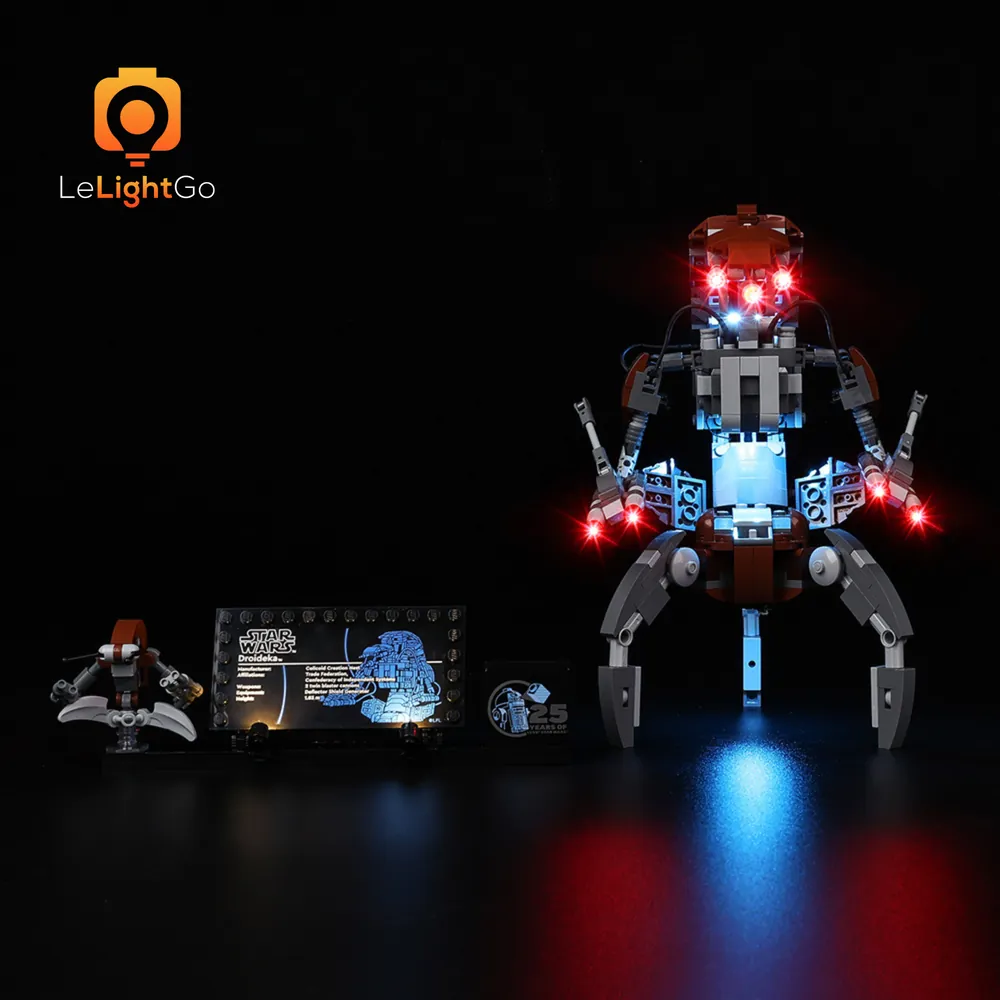 LeLightGo LED kit for LEGO Droideka 75381 with blaster glow