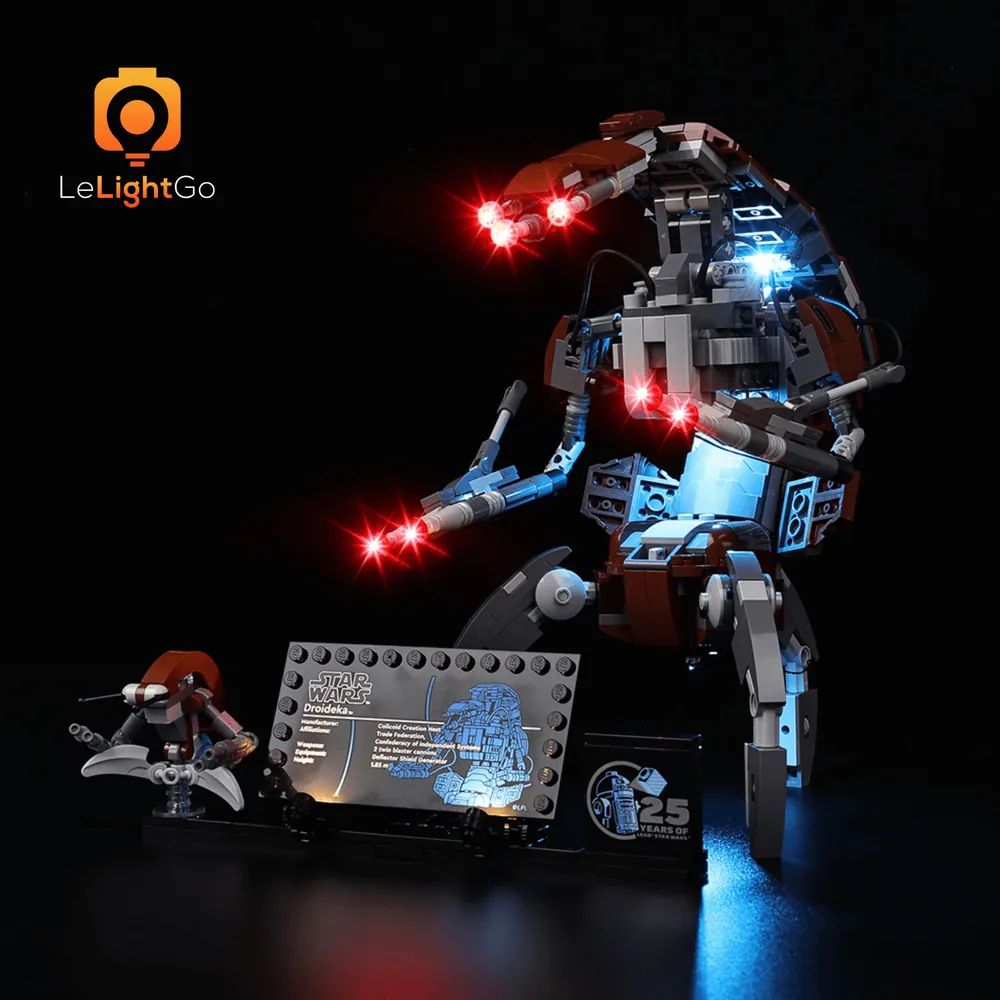 LeLightGo Classic edition illuminating Droideka's central eye