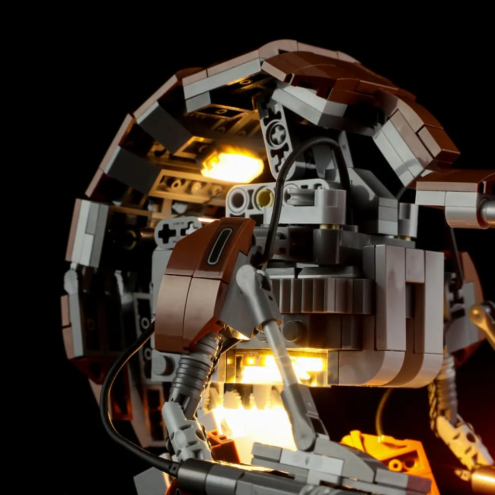 Lightailing kit lighting up Droideka's rolling mode