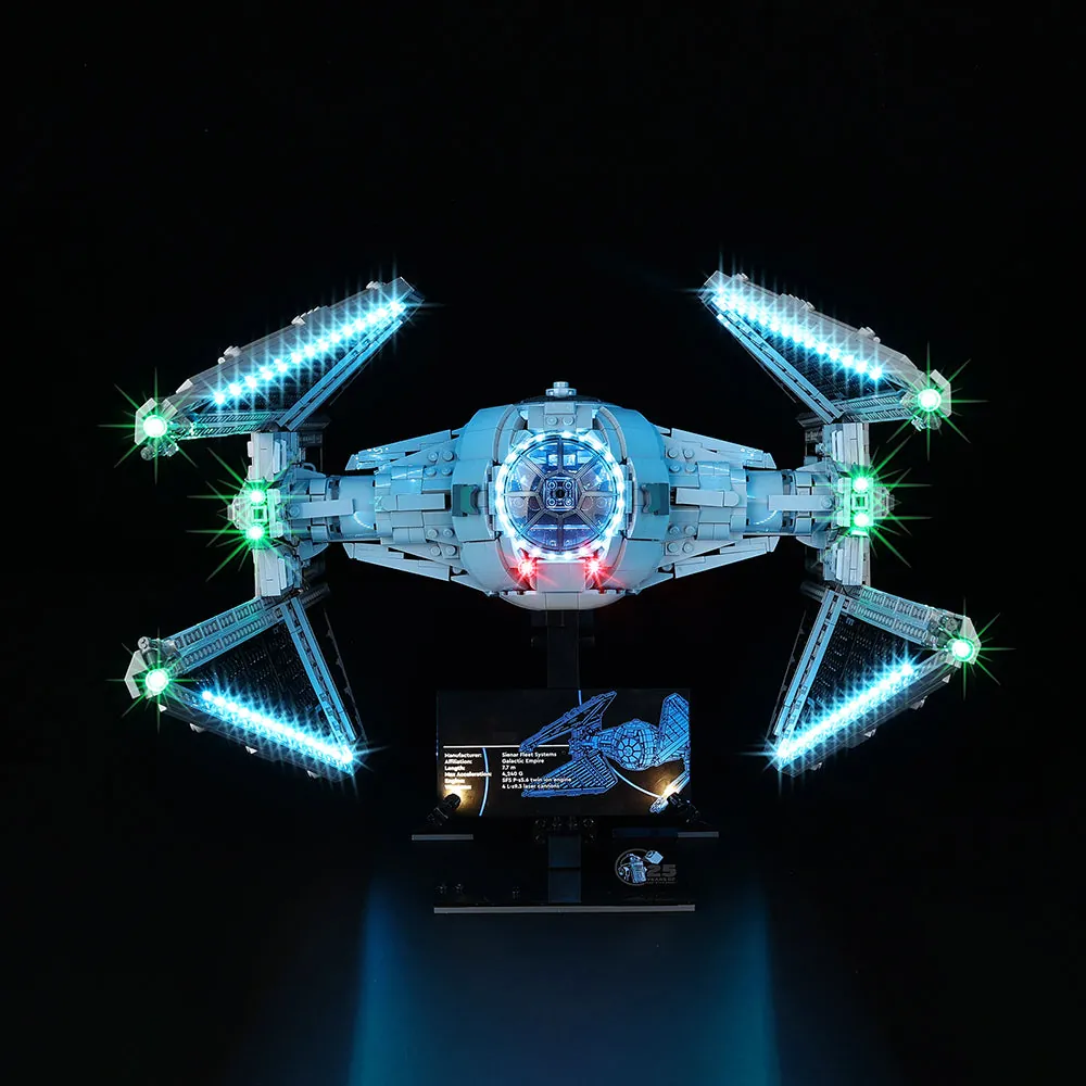 Game of Bricks light kit for LEGO TIE Interceptor 75382 with expansion boards