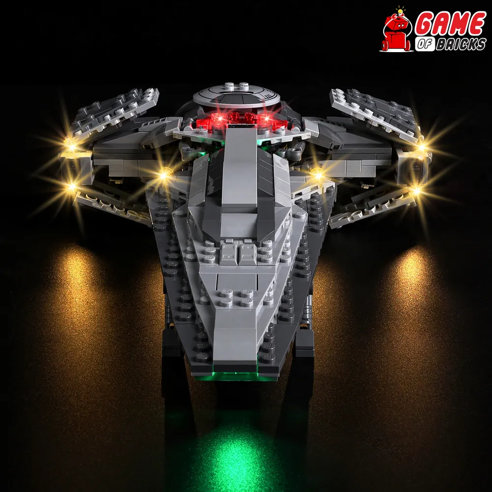Game of Bricks LED kit for LEGO 75383 highlights the wings