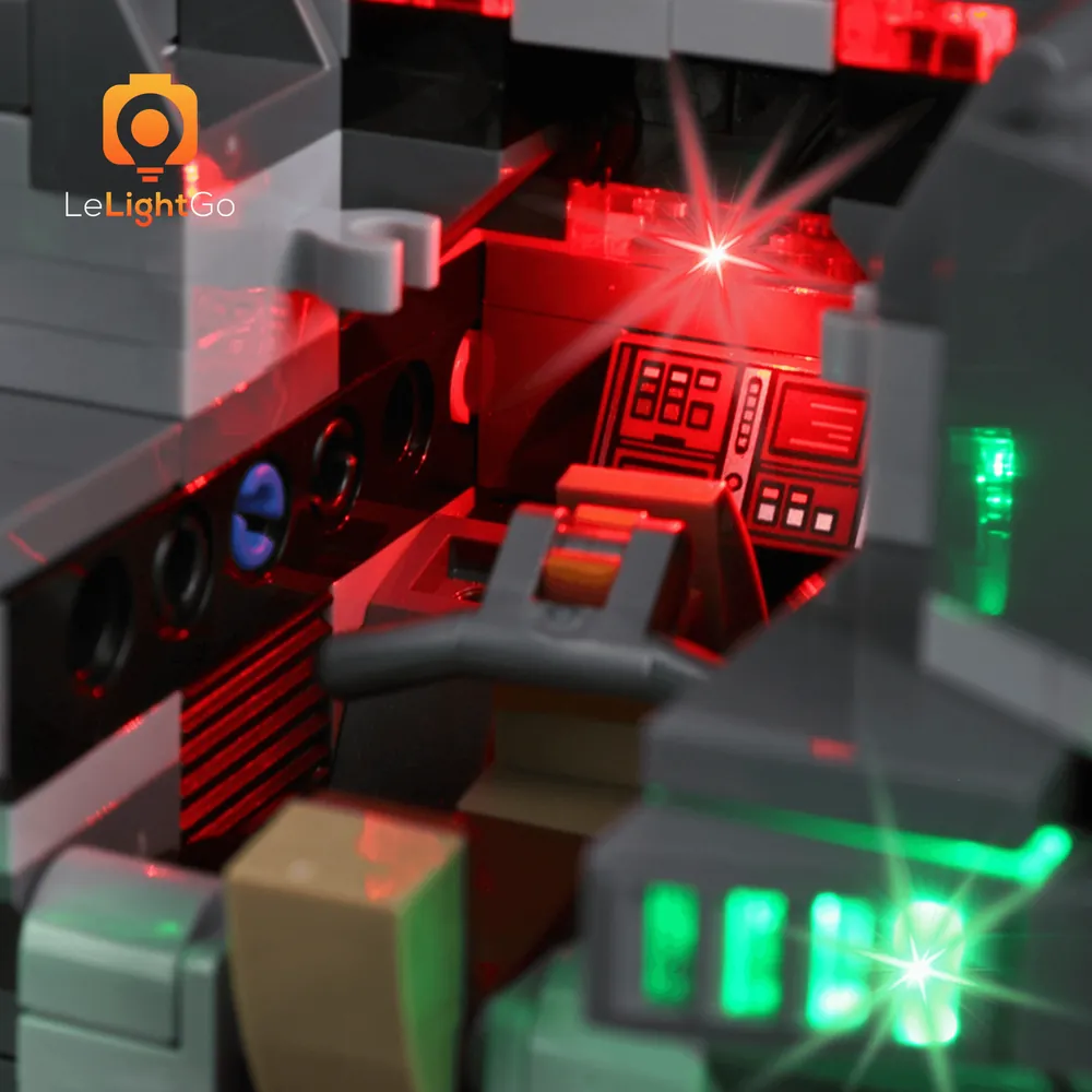 LeLightGo LED kit for LEGO 75383 highlights the probe droids