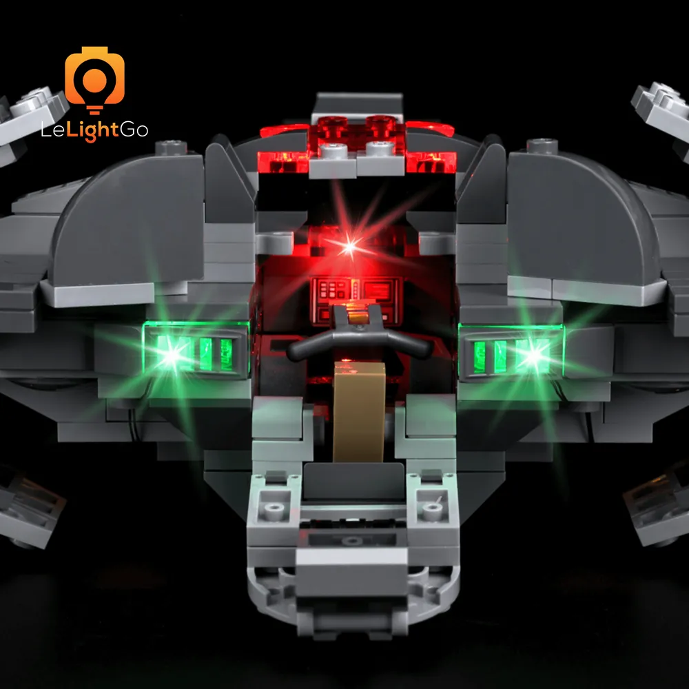 LeLightGo LED kit for LEGO 75383 emphasizes the dark hull