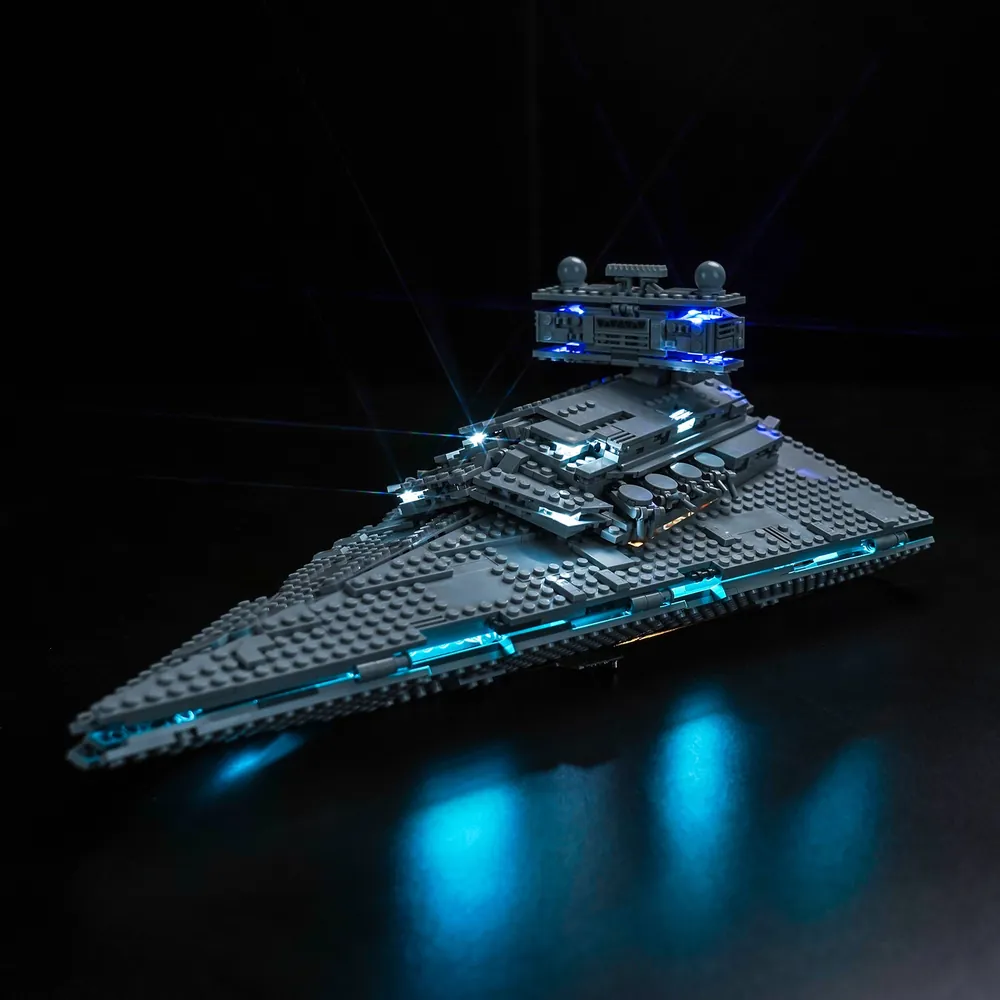 BrickBling LED kit for LEGO Imperial Star Destroyer 75394 with bridge and engine lights illuminated