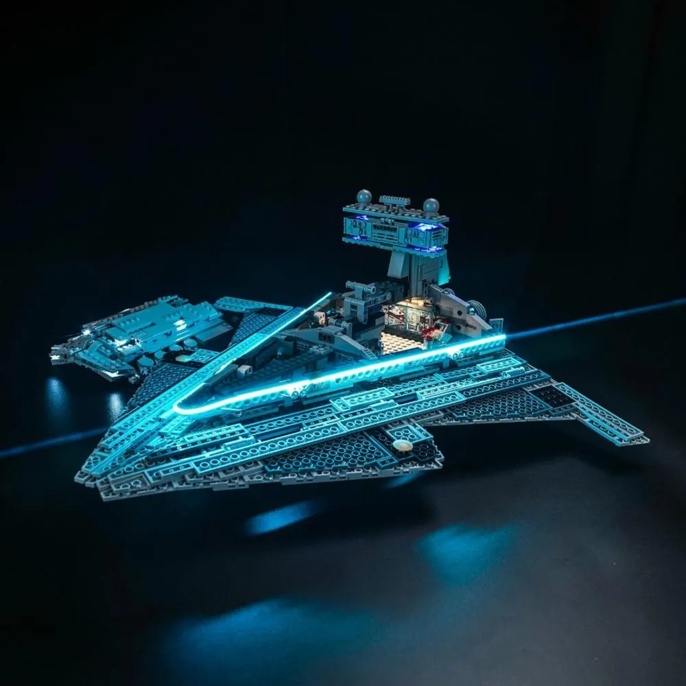 Remote control version of BrickBling for Imperial Star Destroyer showing user options